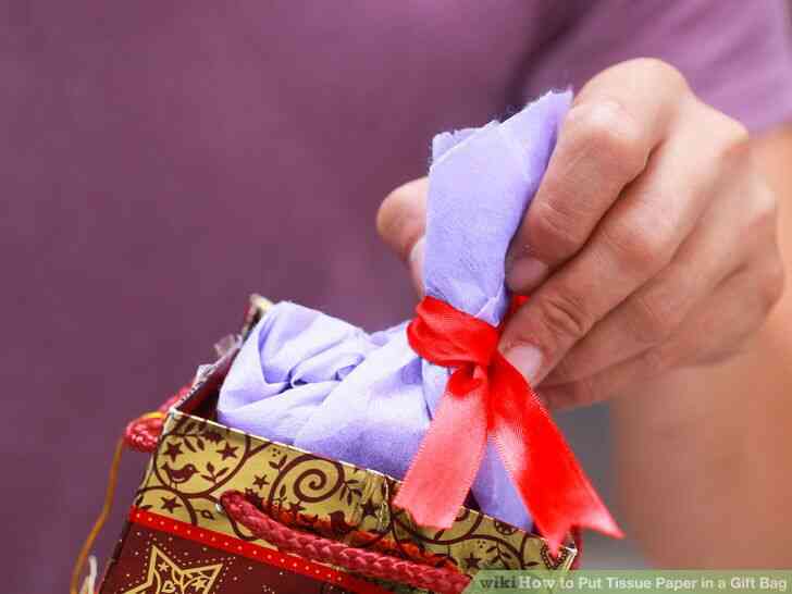 Image intitulée Mettre du Papier de soie dans un Sac-Cadeau Étape 12